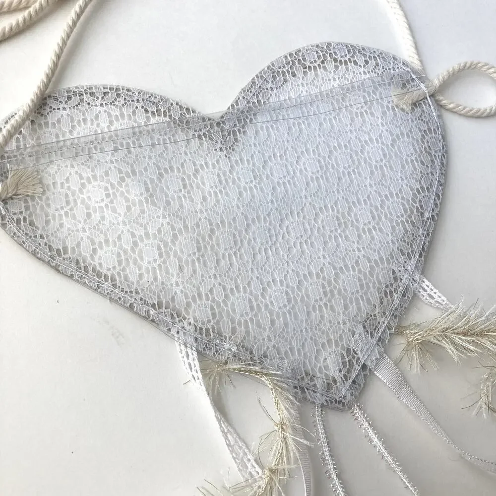 Heart Shaped Transparent Purse Pouch Bag